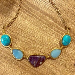 Multi-colored Stone Necklace